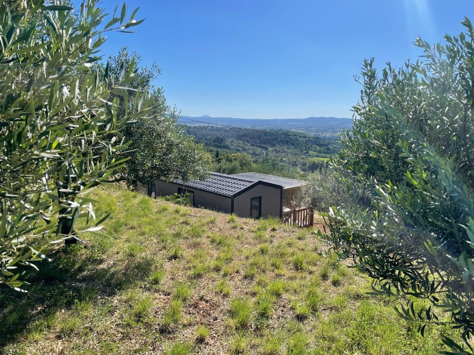 Mobil-Home En Pleine Nature A 3 Mins Du Lac Du Salagou Avec Vue Panoramique Lacoste  Екстериор снимка